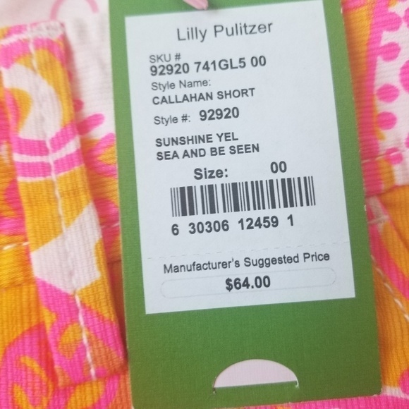 NEW! LILLY PULITZER The Callahan Floral Flat Front Shorts 00. - Picture 5 of 8